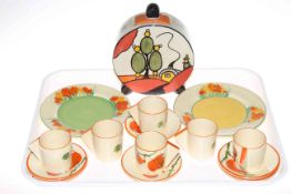 Two Clarice Cliff plates,