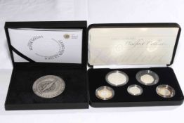 Royal Mint 2007 Piedfort Collection five-coin proof set;