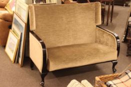 1930's Art Deco two seater settee on cabriole legs