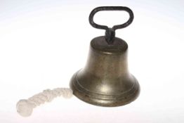 Brass and cast handled bell