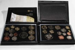 Two Royal Mint proof coin sets,