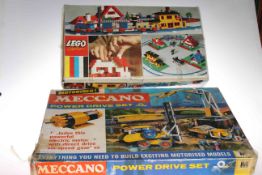 Meccano power drive set and boxed Lego