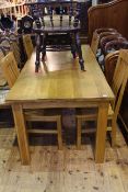 Rectangular medium oak dining table,