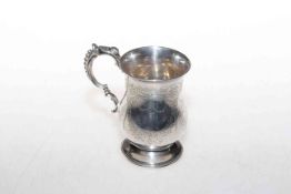 Victorian silver baluster christening mug