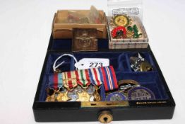 WWII medals, RAF buttons,