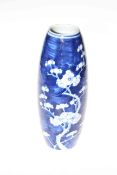 Chinese blue and white blossom decorated vase
