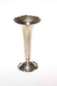 Silver trumpet spill vase