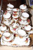 Collection of Royal Albert Old Country Roses tea china,