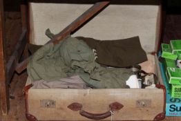Case of army equipment including jackets,