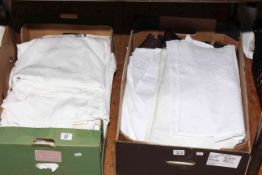 Two boxes of linen