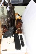 Horse and jockey group, Beswick and other horses, Border Fine Arts Labrador, commemorative coins,
