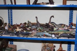 Large collection of Schleich and other dinosaurs and aquatic animals