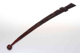 Leather handled and scabbard Eastern sword