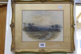 George Fall, Sheep in Landscape, pair watercolours, signed lower left, 16cm by 21cm,