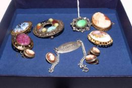 Collection of six brooches,