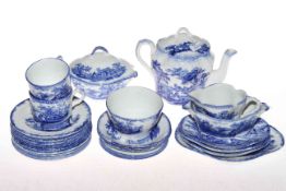 Dolls blue and white teaware by Ridgways