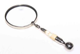 Magnifying glass with mother of pearl handle