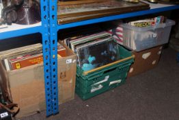 Five boxes of records including LP's and singles