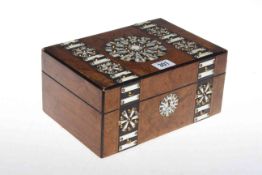 Bone and brass decorated trinket box
