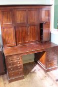 Late Victorian mahogany office secretaire,