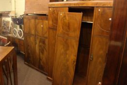 Early 20th Century mahogany four piece bedroom suite comprising triple wardrobe, gents wardrobe,