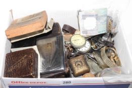 Box of collectables, watches,