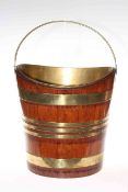 Brass bound oval bucket with brass liner