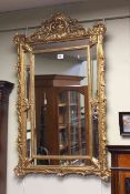 Ornate gilt framed marginal mirror,