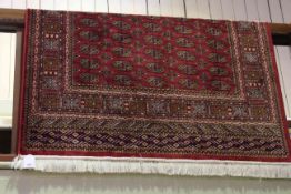 Bokhara rug with red ground 1.90 by 1.