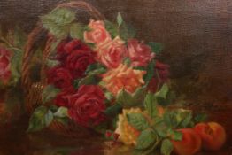 CHRISTINE R. SHAND (EXH. 1884-1903), STILL LIFE OF ROSES, signed, oil on canvas, framed.