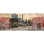 TOM MCGUINNESS (1926-2006), THE SCRAP YARD, signed, watercolour, framed. 20.