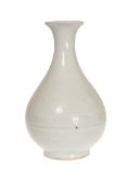 A CHINESE PEAR-SHAPED PORCELAIN VASE, with white sgraffito ground.