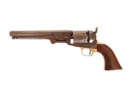 A COLT MODEL 1851 SIX SHOT NAVY REVOLVER, the 18.5cm barrel signed "Address Saml.