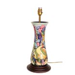 A MOORCROFT TABLE LAMP IN THE MARTINIQUE PATTERN, BY JEANNE MCDOUGALL, first quality,