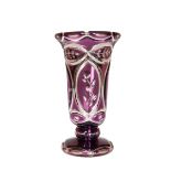 EDWARD VARNISH & CO., A SILVERED AND AMETHYST GLASS VASE, c.