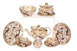 A LARGE NEWHALL PORCELAIN TEA AND COFFEE SERVICE, c.