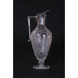 A FINE GEORGE V SILVER MOUNTED CLARET JUG, Birmingham 1923,