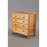 ROBERT THOMPSON OF KILBURN A MOUSEMAN OAK CHEST OF DRAWERS,