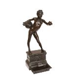 AFTER VINCENZO GEMITO (ITALIAN, 1852-1929), THE WATER VENDOR, A PATINATED BRONZE,