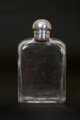 A VICTORIAN SILVER TOPPED DECANTER, Frederic Purnell, London 1888, of rectangular section,
