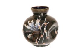 AN UNUSUAL GALLE POTTERY VASE, c.