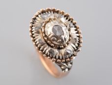 A LATE 18TH CENTURY DIAMOND SET RING,