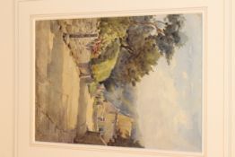 FRED LAWSON (1888-1968), YORKSHIRE VILLAGE, signed, watercolour, framed. 24.