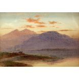 JOHN SOWDEN (1838-1926), LOCH LEVEN, signed, watercolour, framed. 12.5cm by 17.