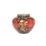 A WILLIAM MOORCROFT POMEGRANATE PATTERN VASE, of globular form,