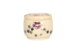 WILLIAM MOORCROFT FOR LIBERTY & CO A SMALL JAR AND COVER, circular,