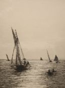 ROWLAND LANGMAID, (1897-1956), A SUNLIT SEA (SPITHEAD), signed and titled in pencil,