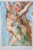SALVADOR DALI (1904-1989), NUDE, signed in pencil, no. 14/250, print, framed. 54.