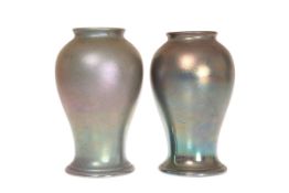 A RARE PAIR OF MOORCROFT METALLIC LUSTRE VASES, EARLY 20TH CENTURY, of baluster form,