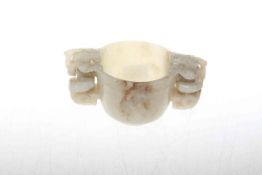 Chinese jade two-handled cup,